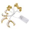 1.5M 10LED Ramadan Light Moon Shaped Festival String Light Decorative Lamp for Party Bedroom