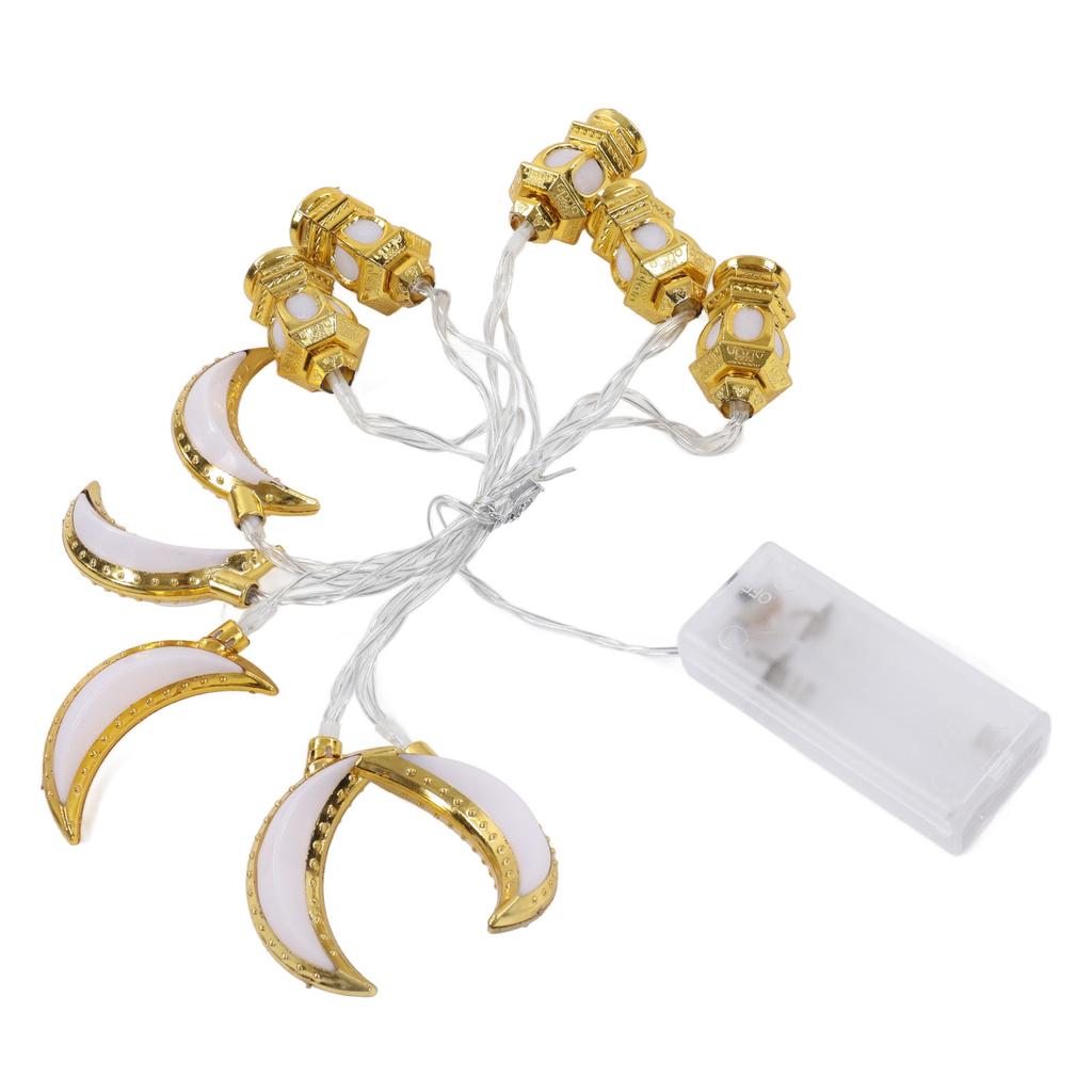 1.5M 10LED Ramadan Light Moon Shaped Festival String Light Decorative Lamp for Party Bedroom