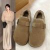 Флисовые универсальные Birkenstocks женские новые зимние пушистые ботинки утепленные теплые на толстой подошве снежные хлопковые ботинки