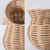Прочная плетеная корзина для цветов из ротанга ручной работы в деревенском стиле, простой цветочный контейнер, креативная настольная декоративная ваза для цветов
