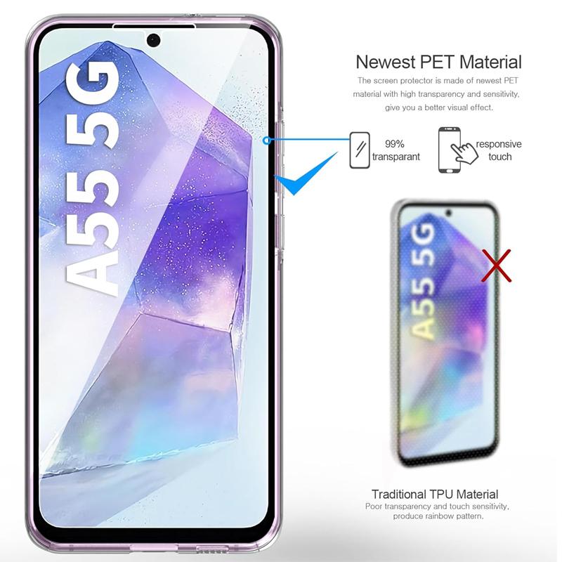 Защитный чехол на 360 градусов для телефона Samsung Galaxy A55 A05S A15 A25 A35 A54 A04S A14 A24 A34 5G S22 S23 S24 Ultra Plus, двойной прозрачный мягкий чехол