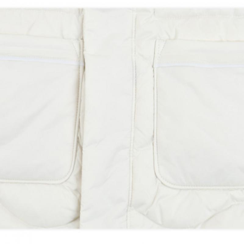 New Balance Детский воротник-дерево Съемная стеганая куртка на пуху цвета слоновой кости