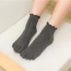 Cotton Five Finger Socks For Woman Edge Curl Fashions Colorful Loose Harajuku Short Socks With Toes Japanese Split Toe Socks