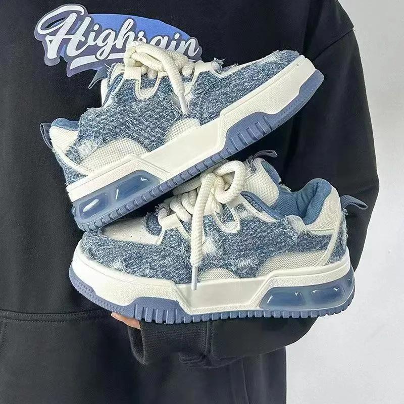 Модные женские туфли на толстой подошве, четыре сезона, новая корейская версия, универсальные нескользящие туфли для улицы, спортивная повседневная обувь