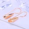 LSOOYH серьги-клипсы цвета розового золота, модные серьги для женщин, геометрические серьги-капли, ювелирные изделия