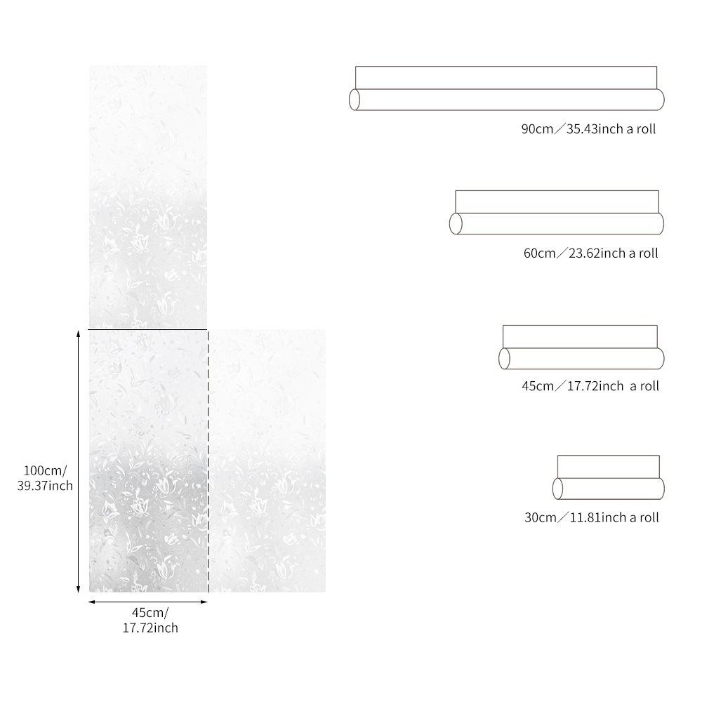 3D Anti-static Glass Sticker Glass Decoration Opaque Flower Film Home Window Vinyl Sticker Sticker Static Adhesive Adhesive Rainbow Sticker