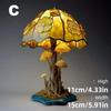Creative Stained Plant Series Table Lamps Resin Colorful Bedroom Bedside Flower Mushroom Retro Table Night Lamp Atmosphere Light