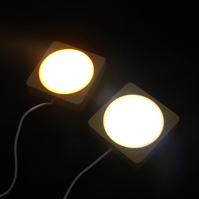 Светодиодный ночник круглый квадратный деревянный основание настольный деревянный ночник держатель бук дерево светодиодный светильник основание для хрустального шара