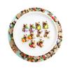 100PCS  Kawaii Resin Cabochon Flatback Cartoon Fruit Brown Bear Scrapbook Flat Back Slime Charms Animal Figurine DIY Hair Decor