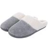 Comwarm Warm Cotton Slippers For Women Men Autumn And Winter Flats Soft Non-slip Fluffy Slippers Design Slides Indoor House Shoe