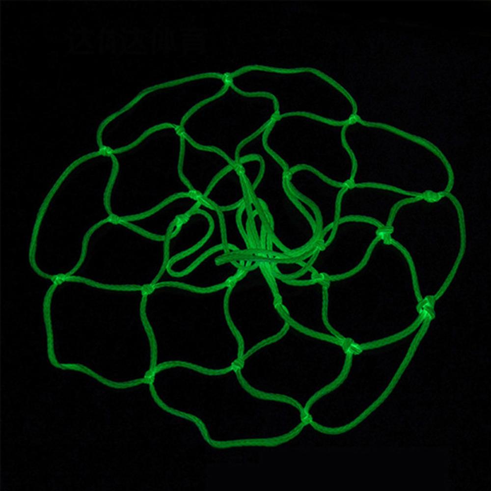 Ночник Баскетбольная сетка Нейлоновая светящаяся баскетбольная сетка с ободом для баскетбольного кольца 12 петель Стандартный размер Светящаяся баскетбольная сетка на солнечной энергии