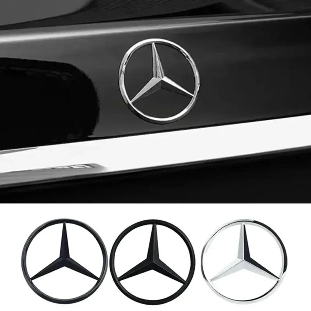 Для Mercedes Benz 90 мм ABS Хром Черный Логотип Знак Mercedes Задняя Звезда Для Mercedes Benz W203 W206 W212 X253 W167 W166 W24