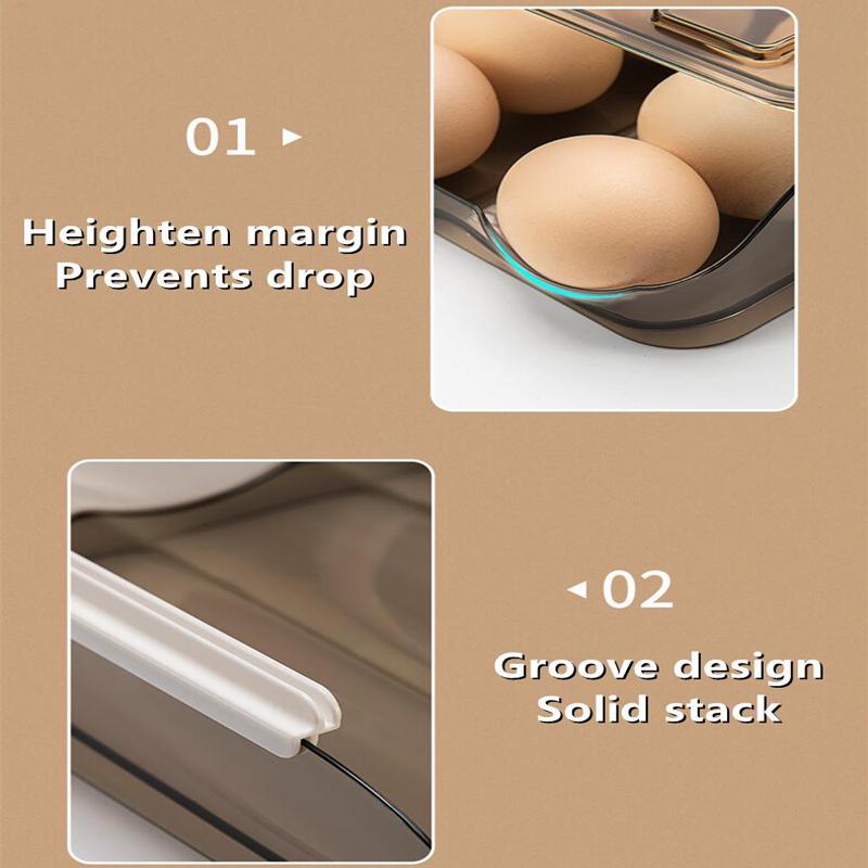 Автоматический ящик для яиц для прокатки яиц, многослойный холодильник, ящик для хранения яиц на кухне, удобная стойка для хранения яиц