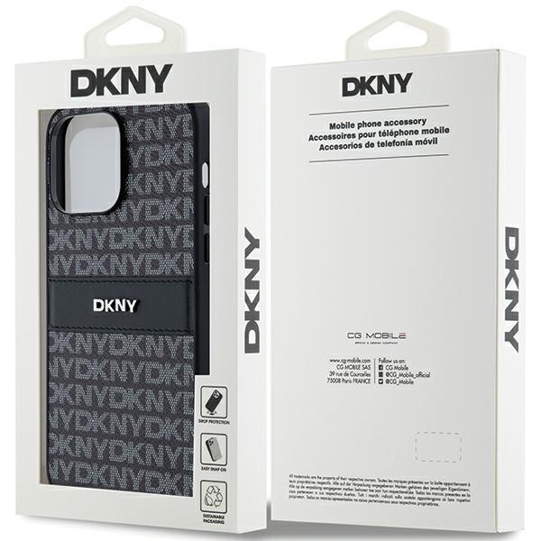 Dkny Dkhcp14Xprthslk Iphone 14 Pro Max6.7 Czarny/Black Hardcase Leather Mono Stripe & Metal Logo