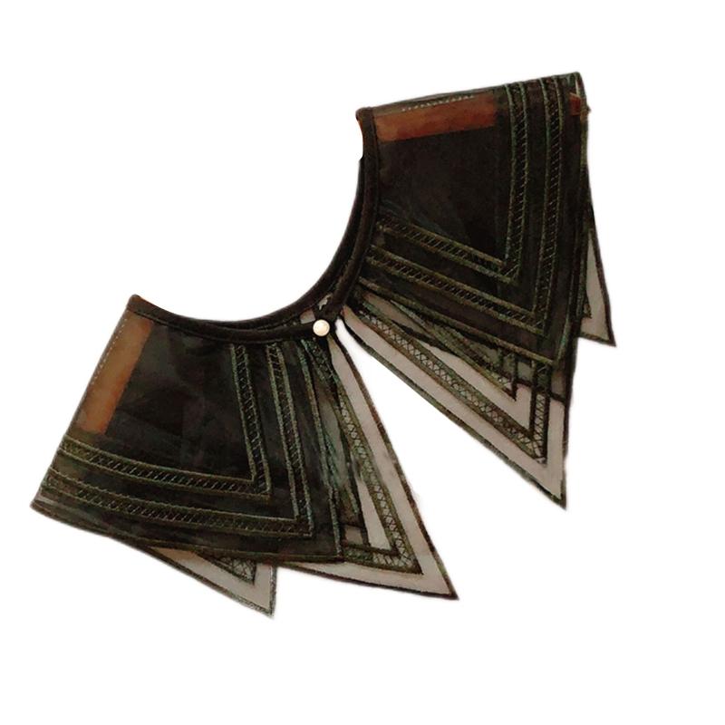 White False Collar Detachable Fake Collar Lace Hollow Out Trim Embroidery Neckline Removable Adults Kids Clothes Accessories