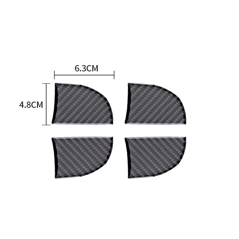 Углеродное волокно, внутренняя дверная чаша, ручка, накладка, наклейка, наклейки для Toyota RAV4 Corolla Camry Tundra, салон автомобиля
