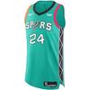 San Antonio Spurs логотип буква номер принт пуловер повседневный спортивный баскетбольный свитер мужской джерси бирюзовый DQ0261-396