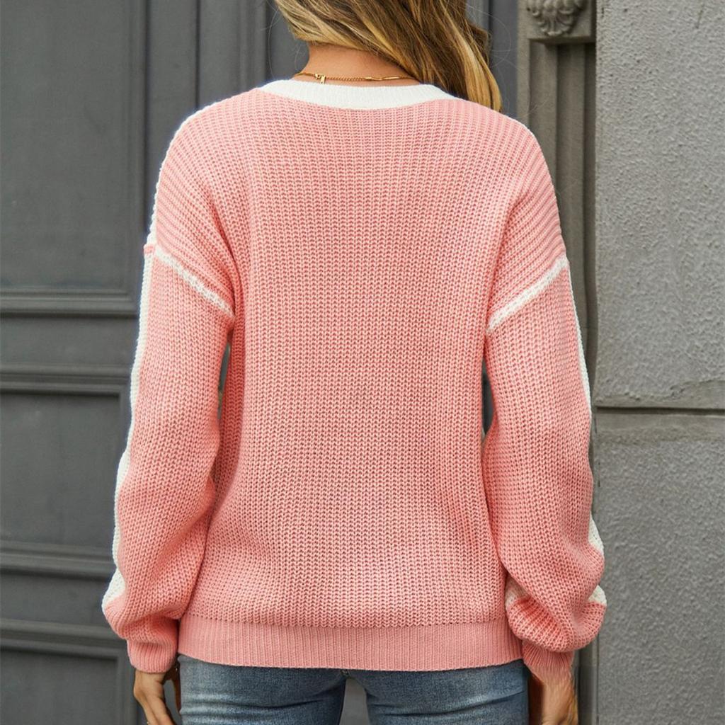 2023 Осенний женский повседневный свитер, свободный свитер большого размера с круглым вырезом