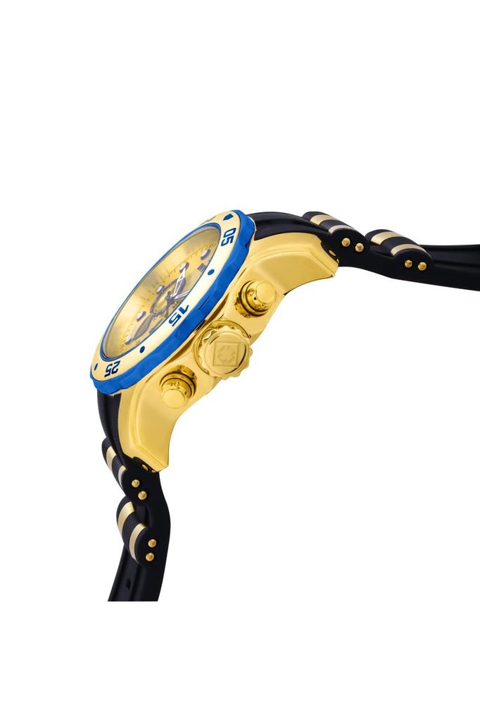 Часы Pro Diver Quartz 48 мм корпус золото черный нержавеющая сталь полиуретановый ремешок золотой циферблат 17887 [Invicta] мужские [Товар]