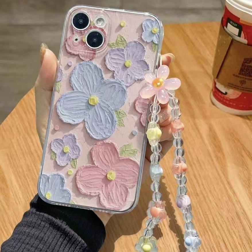 Розово-фиолетовый цветок подходит для чехла для мобильного телефона iphone17pro, браслета Apple 16, кейса 14 space, нового 15X.