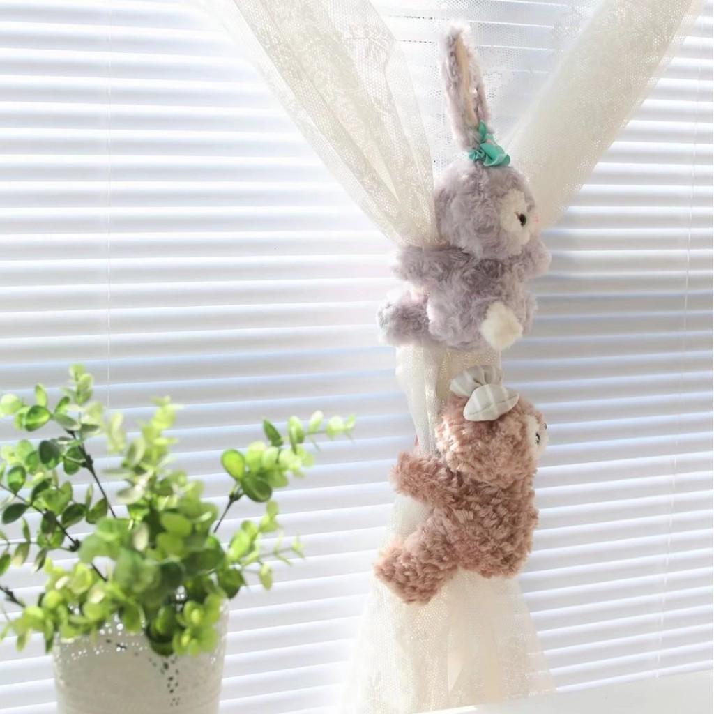 Bear Rabbit Adorable Plushie Curtain Hook Girl Bedroom Decoration Doll