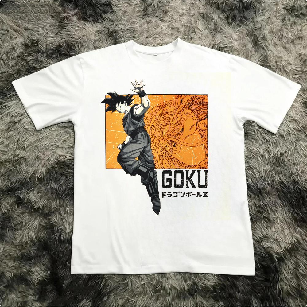 Футболка с принтом Dragon Ball Z, короткий рукав, хлопок, Сон Гоку, Веджета, унисекс, женская одежда, Харадзюку, Yk Tee, винтажная, повседневная, футболки