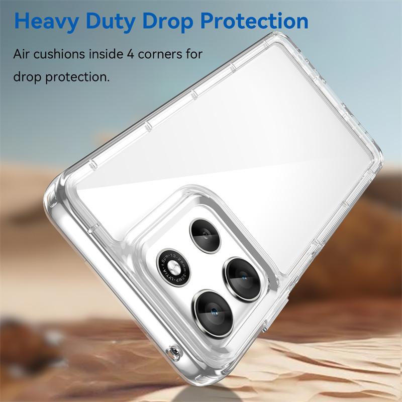 For Motorola Moto G66Y Case Moto G66J G66Y Cover TPU Border Acrylic Backplane Bumper Protective Phone Cases On Moto G66J Funda