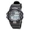 [Clefa] Digital Watch, Waterproof, Stopwatch Function, Urethane Strap, 191120, Men's, Black
