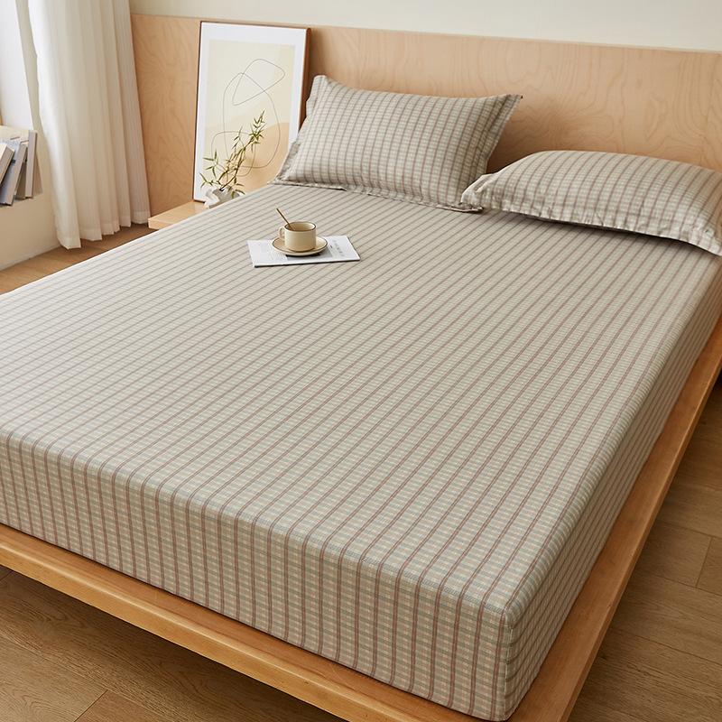 Простыня на резинке Пыленепроницаемый наматрасник Нескользящая простыня Приятная к коже Дышащая Грязеотталкивающая Стираемая Простыня на резинке для общежития