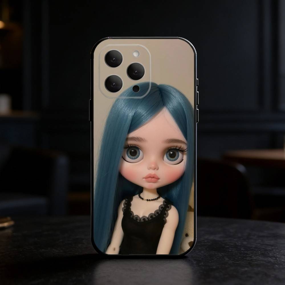 Модная кукла B-blythe Чехол для телефона Силиконовый черный Мягкий Для IPhone 17,16,15,14,13,12,11,SE,Plus Pro Max