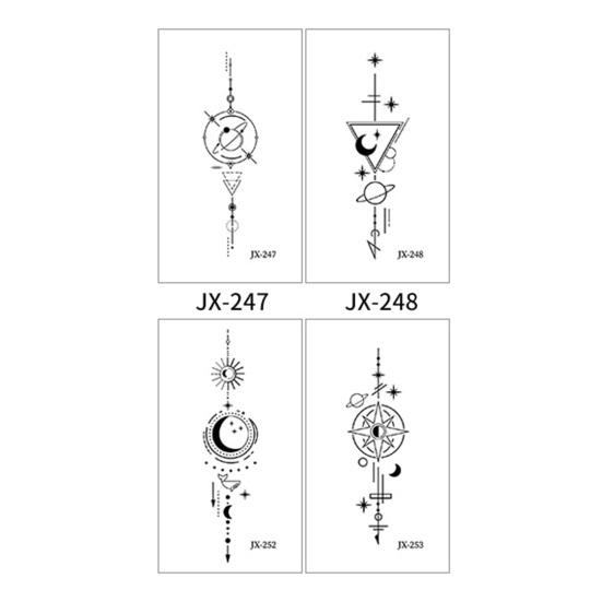 10 шт. временные татуировки водонепроницаемые геометрические реалистичные долговечные конструкции геометрические татуировки для мужчин и женщин