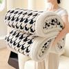 Houndstooth Pattern Spring Autumn Warm Fleece Blanket Cozy Soft Office Naps Sofa Bed Throw Blankets Jacquard Soft Plush Blanket