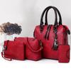 Fashion Handbag Luxury Solid Color Female Vintage Designer Handbags Four-piece Shoulder Bag