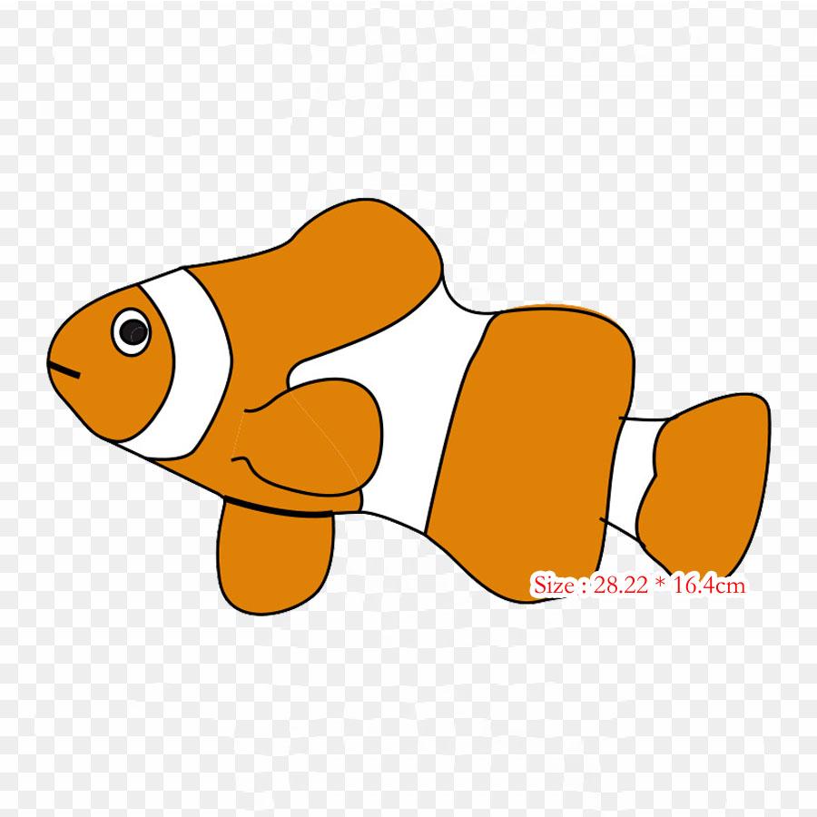 Clown Fish Clip Arts Clownfish Iron On Heat Transfer Printing Vinyl Patches Sticker for Clothes DIY Appliques Washable Patches