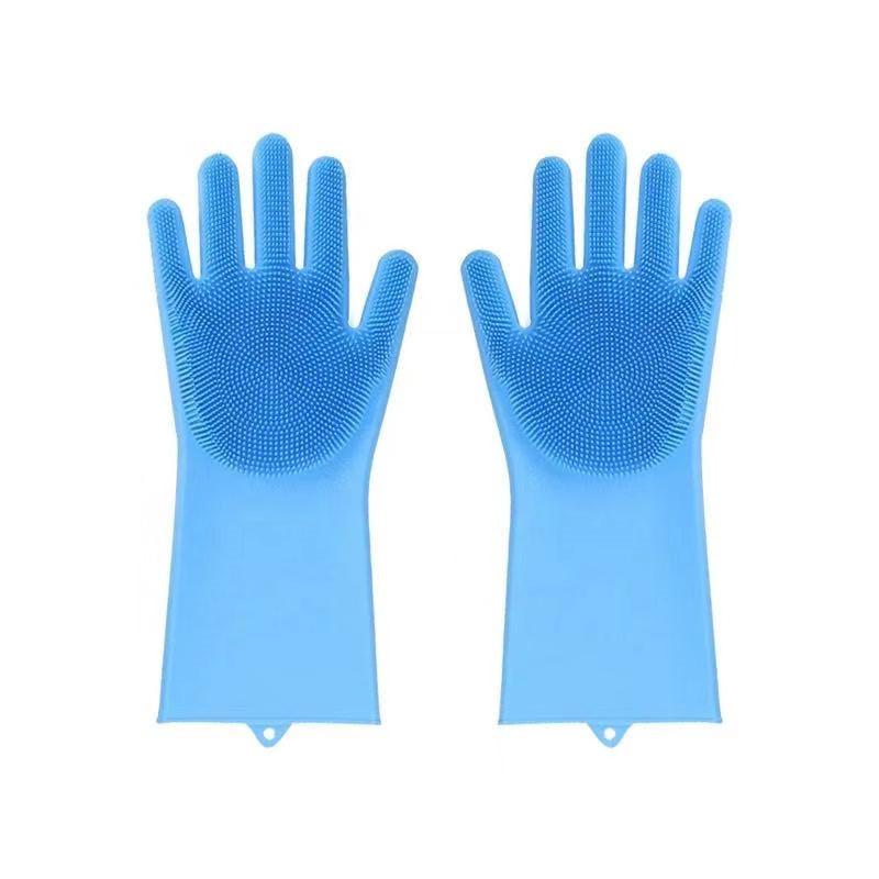Перчатки для мытья посуды Силиконовые перчатки Щетка для ванны для домашних животных Бытовая кухонная чистящая губка для артефактов Скруббер для собак и кошек Массажная щетка