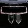 Креативные стразы с кисточками для салона автомобиля, украшение для зеркала заднего вида, очаровательный цветок, кристалл, украшения для заднего зеркала, автомобильные аксессуары