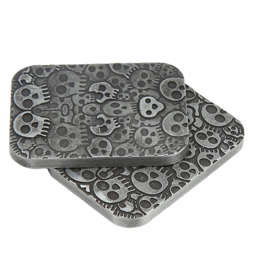 Skull Pattern Magnetic Slider Toy Adult Metal ADHD Autism Anxiety Stress Relief Push Slider Sensory