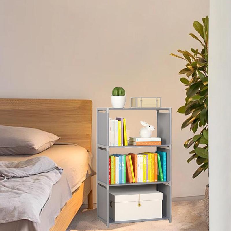 1 шт. Книжная полка 4/5 ярусов Стойка для демонстрации книг Большая вместимость Органайзер для игрушек Полка для мелочей Легкая сборка Сделай сам Многоярусный Простой держатель для книг