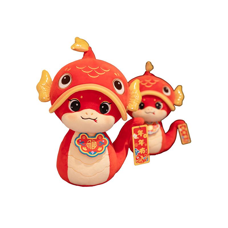 Китайский Новый год Блестящая Змея Украшение Каваи Маскот Плюшевая Мягкая 2025 Модель Домашняя Вечеринка Принадлежности Украшение Фестиваль Детские Подарки