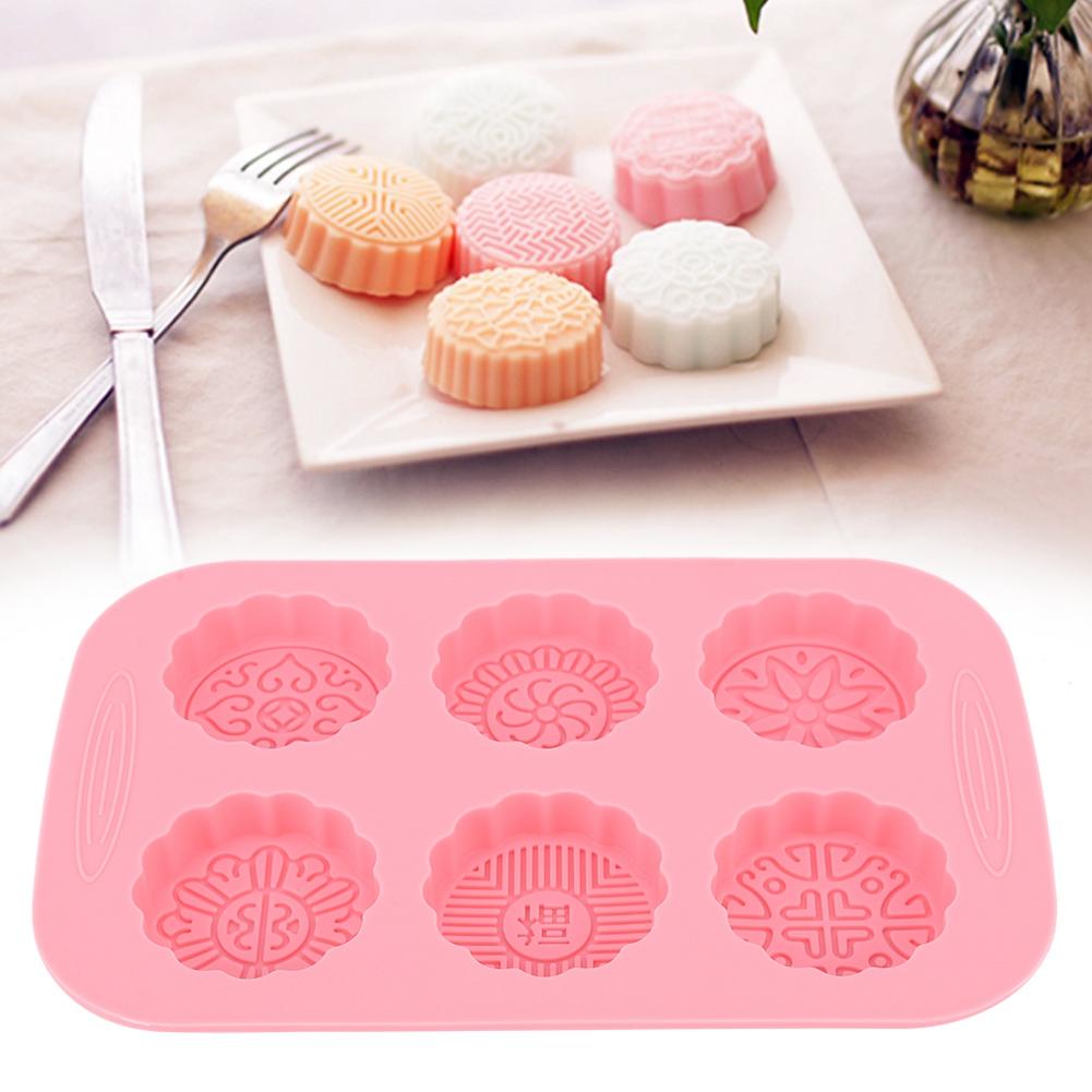 6 Slots  DIY Mooncake Mold Cake Ice Cream Soap Making Mold