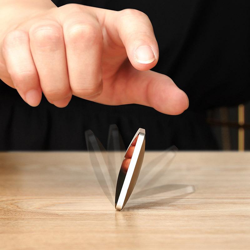 Sensation Desktop Flipping Ultimate Stress Reliever Metal Construction Superior Grip Feel Metal Construction Perfect Toy Gift