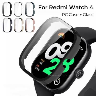 Стекло+чехол для Xiaomi Redmi Watch 4 3, защитное стекло по всему экрану, жесткий бампер из ПК, закаленное стекло для Redmi Watch 3 Active/3 Lite