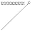 [J9392] - Silver 'Maille Curb' Steel Chain - 45 Cm 1.5 Mm