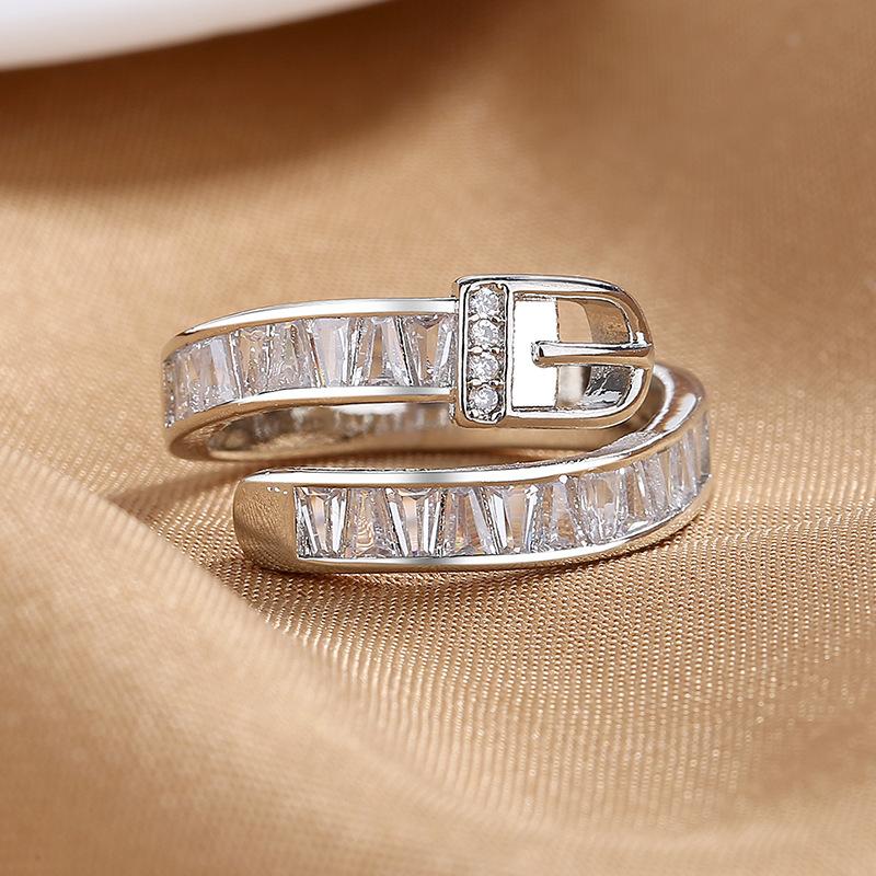 925 Sterling Silver Ring Open Adjustable Silver/Gold for Women Exquisite Student Girlfriend Jewelry Accessories Wedding Party