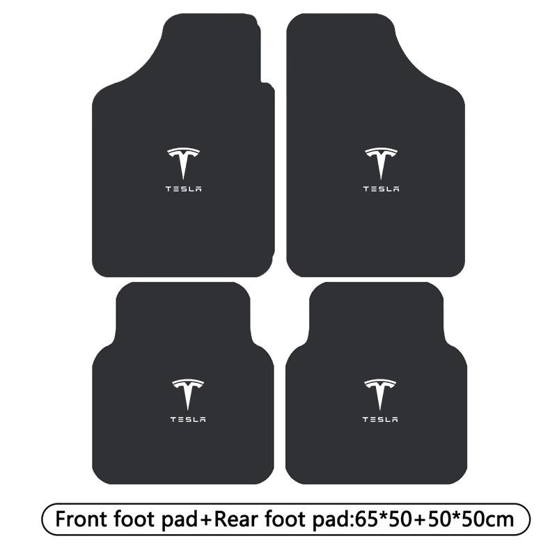 Car Front Rear Floor Mats Interior Carpet Anti-slip Protection Pad For Tesla Model 3 Model S Model X Model Y Cybertruck Roadster