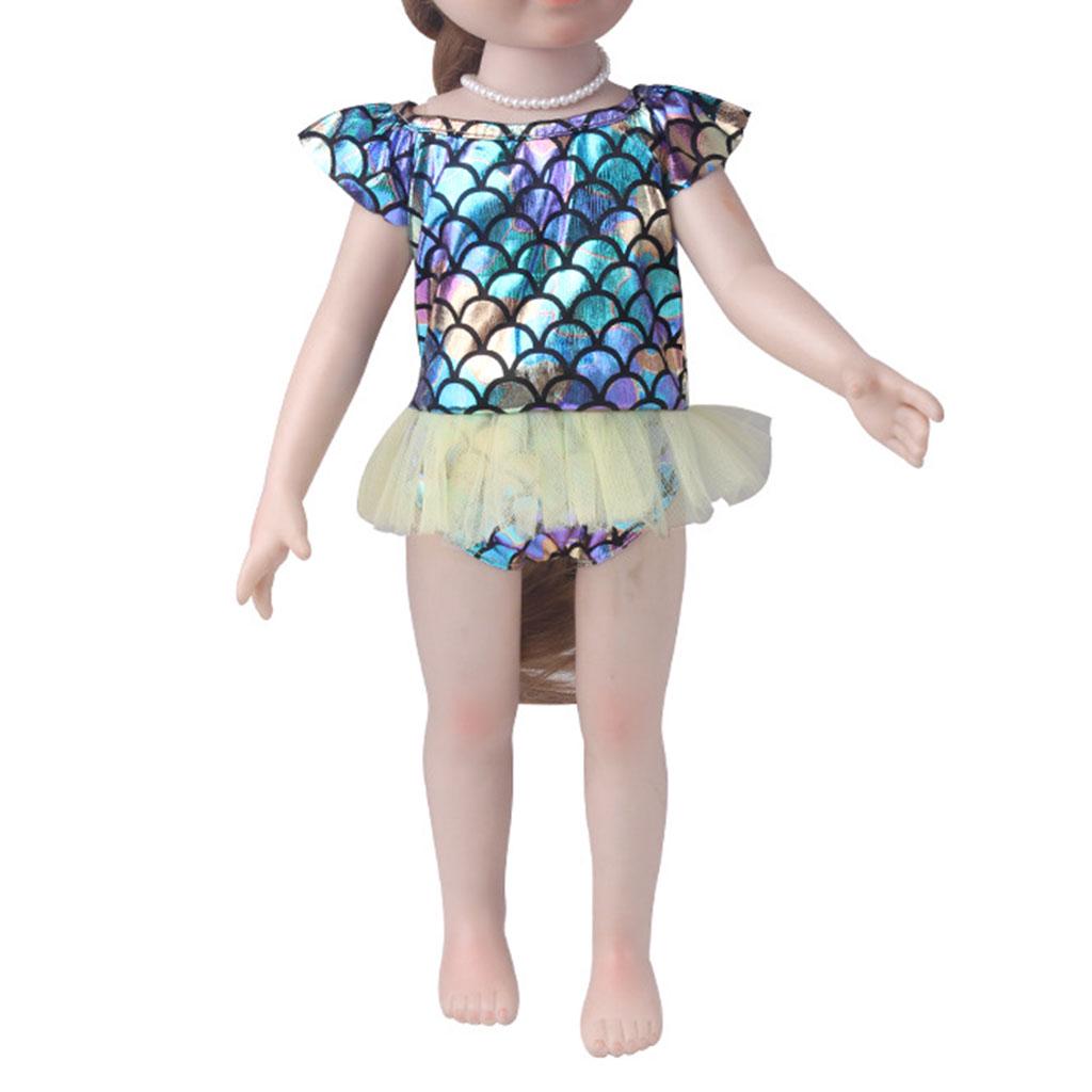 Одежда купальник и панамка для кукол размером 43 см