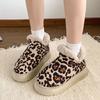 Warm Wool Cotton Shoes Step On Shit Feeling Leopard Print Bread Shoes 2025 Winter New Retro Thick-soled Low-top Snow Boots Women