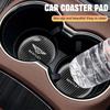 2PCS Carbon Fiber Car Interior Coaster Water Cup Pad Holder For Bentley Flying Spur Continental GT Bentayga Mulsanne Accessories
