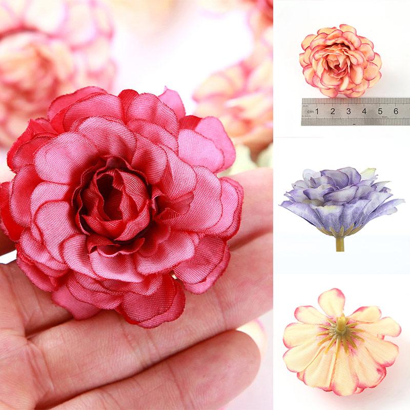 Искусственные цветы Искусственные пионы Аксессуары ручной работы Diy 10 шт. Головки Домашний декор Многослойный искусственный шелковый букет Искусственные цветы ручной работы