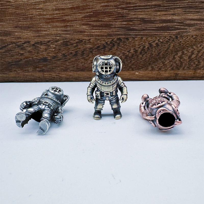Фигурка дайвера Латунные бусины с ножом EDC DIY Плетеные браслеты Подвески для шнурка Аксессуары Наружный инструмент Подвески Шармы Подарок